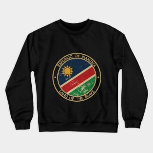 Vintage Republic of Namibia Africa African Flag Crewneck Sweatshirt